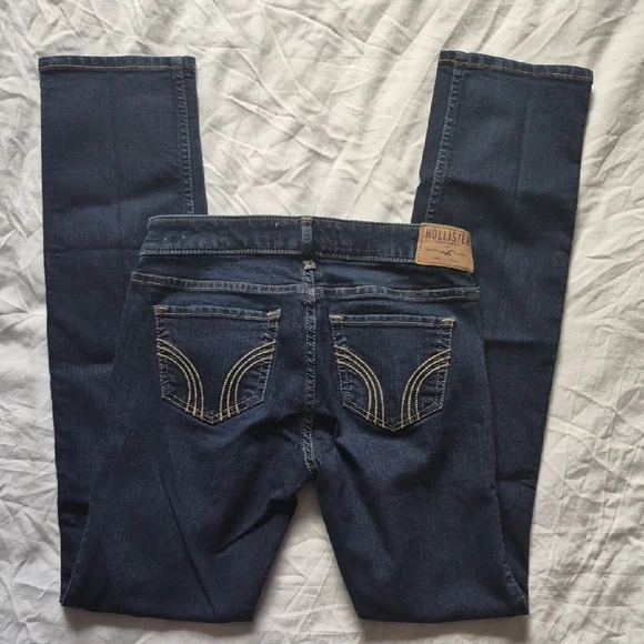 Hollister Women's Dark Blue Straight Leg Jeans 1R - Picture 1 of 12